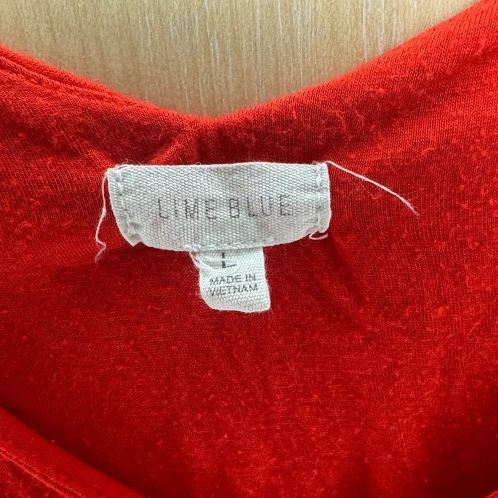 Dry Goods Bold Red V-Neck Tank Top